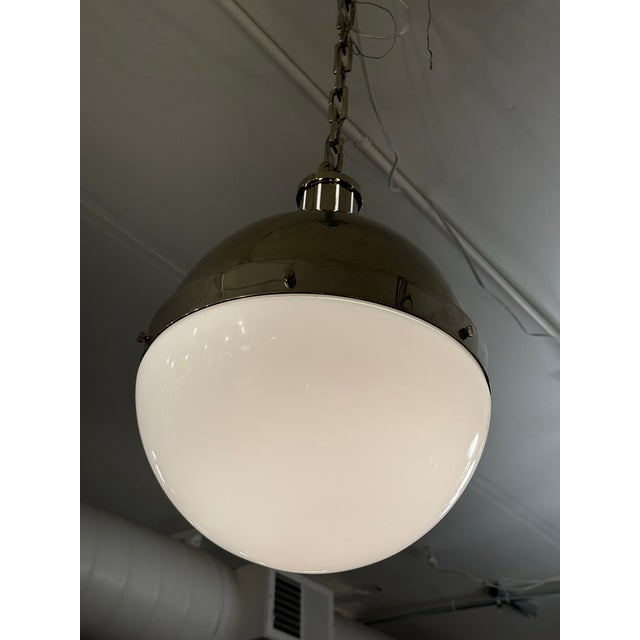 Metal Thomas O'Brien for Visual Comfort Hicks Globe Pendant Light For Sale - Image 7 of 12