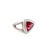 Metal Natural Tourmaline Diamond Ring 7 14k W Gold 4.38 TCW Certified For Sale - Image 7 of 15
