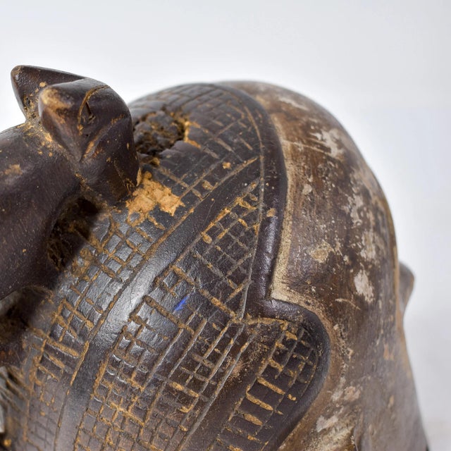 Wood Early 20th Century Pende Mini Helmet Mask For Sale - Image 7 of 15