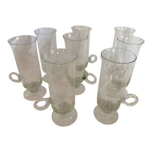 Mid-Century Modern Handled Glasses- Set of 8