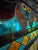 Blue Stained Glass Window Antique Circa 1885 For Sale - Image 8 of 10