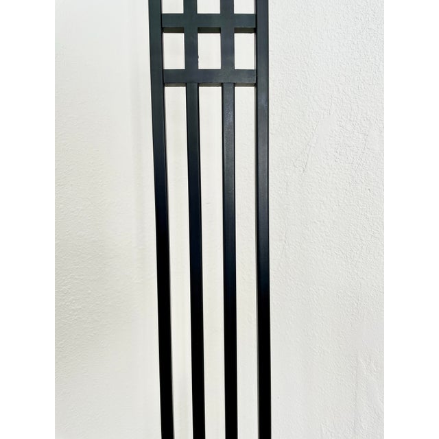 1980s Postmodern 1987 Robert Sonneman for George Kovacs Black Torchiere Floor Lamp For Sale - Image 5 of 12