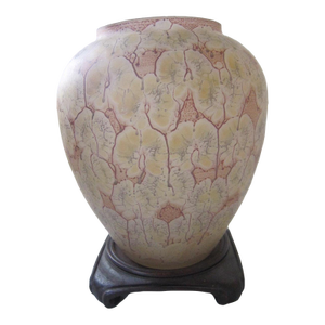 Artisan Favrille Glass Bowl With Stand, Signed Kar