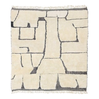 Hand-Knotted Wool Rug by Azele Studio For Sale