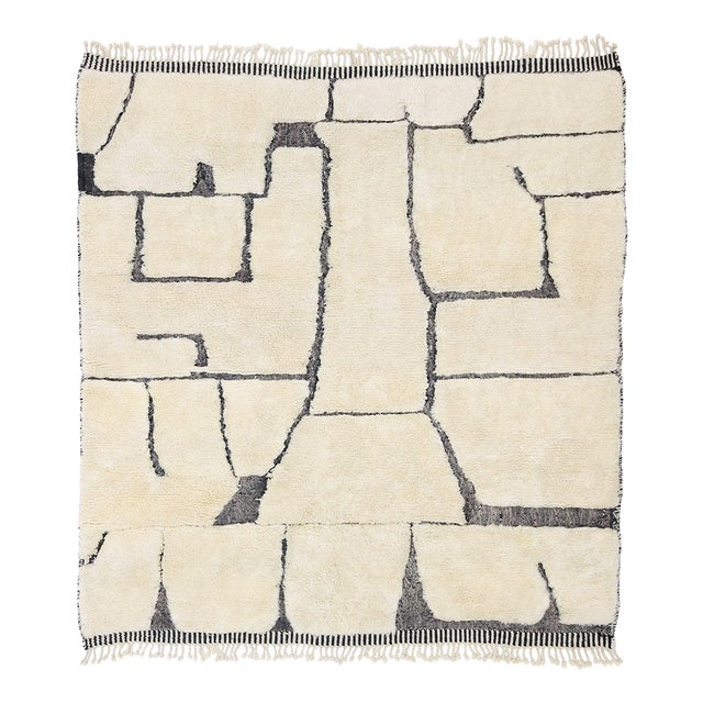 Hand-Knotted Wool Rug by Azele Studio For Sale
