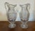 Large Antique Early 19th Century George III Anglo Irish Cut Crystal Glass Wine Ewers or Water Pitchers - A Pair For Sale - Image 11 of 16