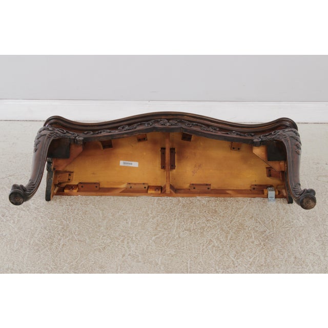 Maitland Smith Mahogany Louis XV Style Console Table For Sale - Image 14 of 15