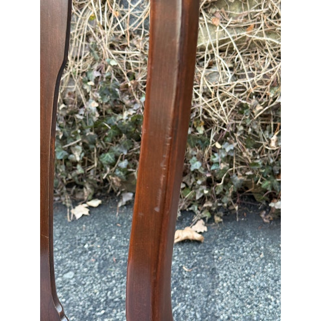 Late 20th Century Solid Cherry Queen Anne Dining Chairs - Set of 6 For Sale - Image 9 of 12