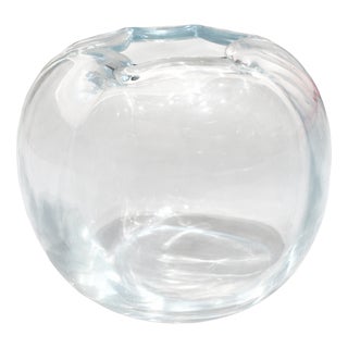 Vintage Crystal Stella Polaris Vase by Vicke Lindstrand for Orrefors, 1970s For Sale