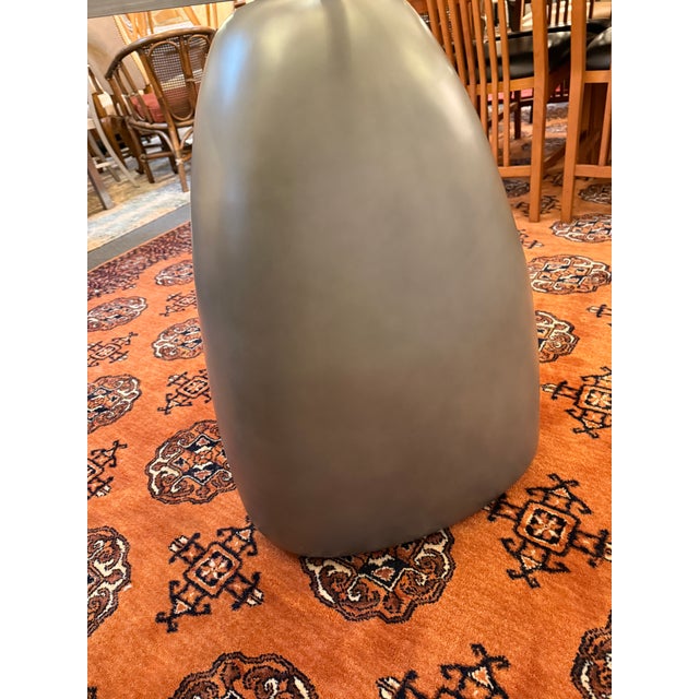 Caleb Zipperer for C B2 Round Gray Concrete Dining Table + Glass Top For Sale - Image 10 of 12