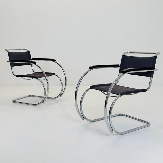 Black S533 MR20 Chair by Ludwig Mies Van Der Rohe for Thonet, 1980s For Sale - Image 8 of 18