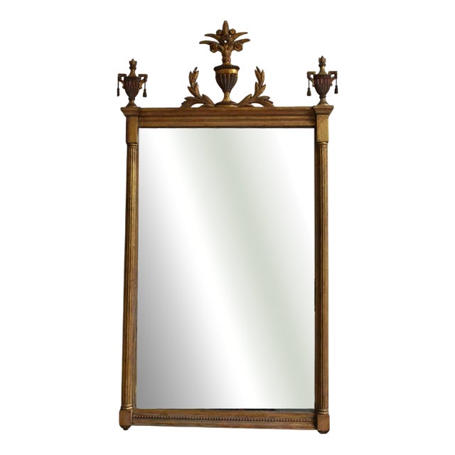 Directoire Style Gilded Wooden Mirror, 1910s For Sale