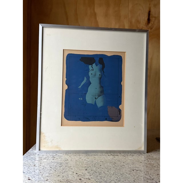 1970s Paul Wunderlich, Torso sur une pierre bleue, Nude, Original Lithograph, 1972, Framed For Sale - Image 5 of 10