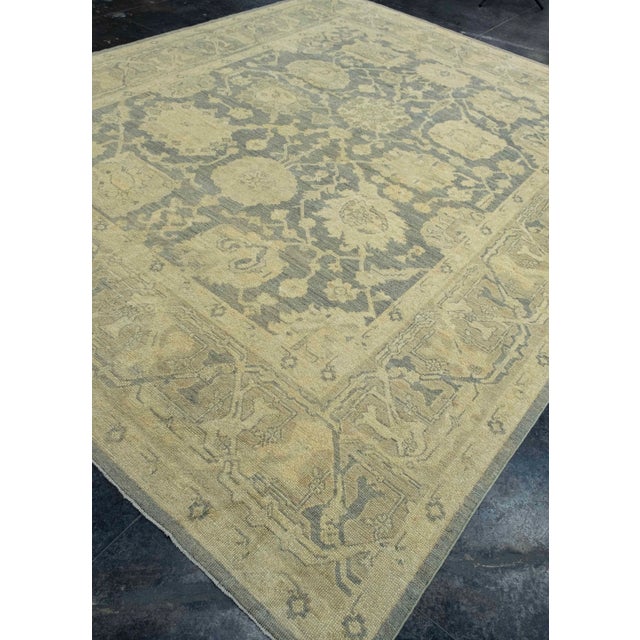 Turkish Turkish Oushak Rug 9'9" x 12'1" #18687 For Sale - Image 3 of 8