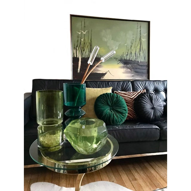 1950s Nautical Signed Large Abstract Ship Oil Painting, Framed For Sale In Cleveland - Image 6 of 10