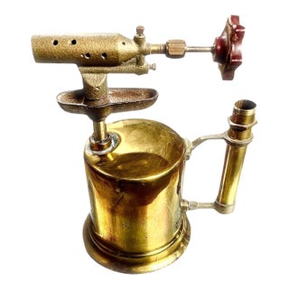 1920s Brass Blow Torch For Sale