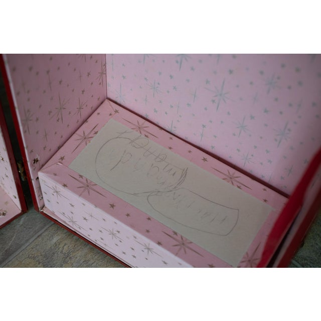 Red 1950s Glossy Red Stacking Trunks - a Pair For Sale - Image 8 of 10