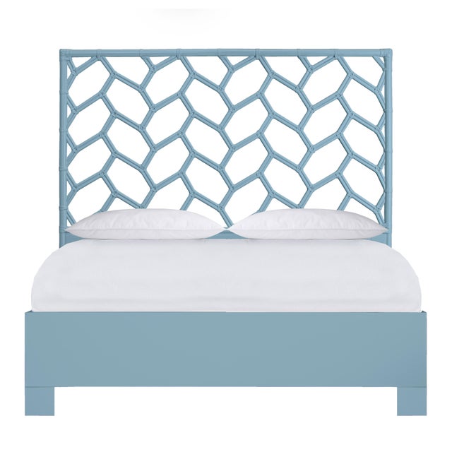 Silas Standard Bed Queen - Pool Blue For Sale - Image 12 of 12