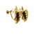 Mid-Century Modern Vintage 14k Gold Diamond Leaf Earrings, American Mid-Century Screw Back Clips, A Pair For Sale - Image 3 of 12