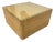 Boho Coastal Wicker Glass Top Cube Coffee Table For Sale