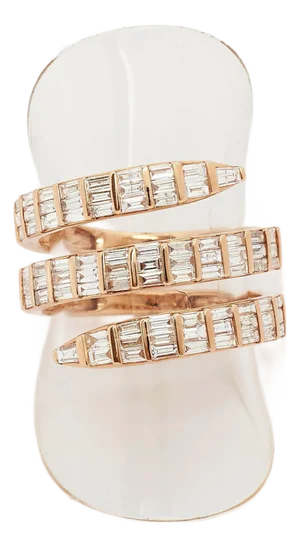 Diamond and Rose Gold Wrap Ring, Size 7