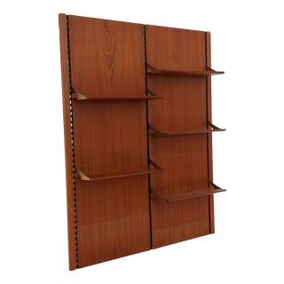 Vintage Modular Wall Bookcase in Teak, 1970s For Sale