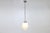 Art Deco French Pendant Lamp with Green Glass Shade, 1940 For Sale - Image 3 of 10