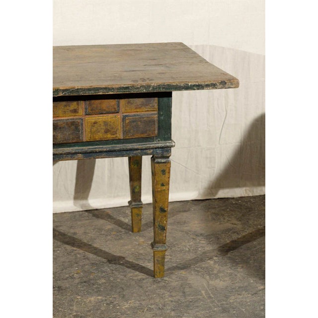 19th Century Spanish Painted Wood Console Table For Sale - Image 4 of 11