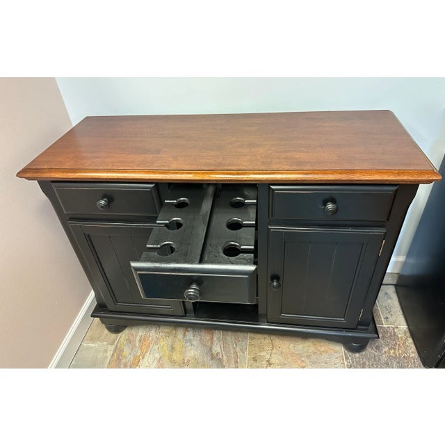 British Isles Server in Oak Black For Sale - Image 4 of 7