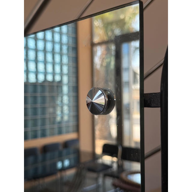 Mid 20th Century Black Wardrobe-Style Art Deco Hall Stand in Iron, France 1940s For Sale - Image 5 of 18