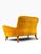 Italian Mid-Century Modern Sculptural Wing Arm Loveseat | Restored in Saffron Velvet | C. 1950s For Sale - Image 11 of 11