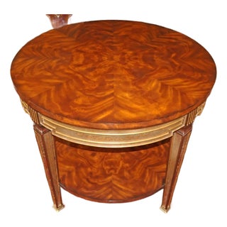 Theodore Alexander Eglomosie Mahogany Two Drawer Center Table For Sale