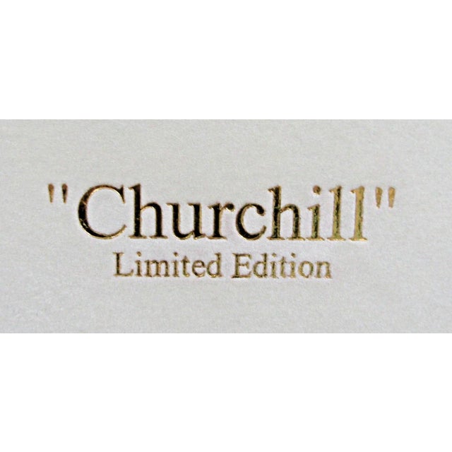 Conway Stewart Churchill Ltd. Edition Wellington Yellow Whirl Fountain Pen Set For Sale - Image 12 of 17
