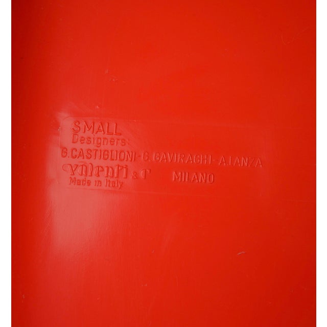 Red Small Stool by Castiglioni for Valenti, Italy, 1970s For Sale - Image 8 of 18