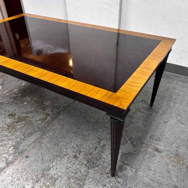 Brown Larry Laslo for John Widdicomb Moderne Extension Dining Table For Sale - Image 8 of 12
