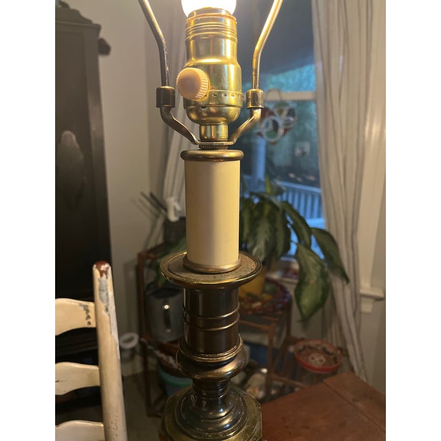 Metal Vintage Brass Dimmable Candlestick Table Lamps Westwood Industries - a Pair For Sale - Image 7 of 15