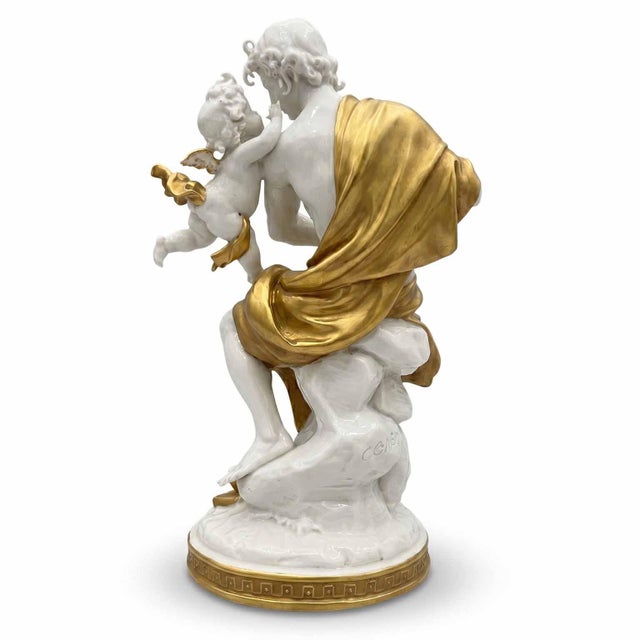 Ceramic Cappè Giuseppe, Allegory of Music and Poetry Two Porcelain Figures, 1960s, Porcelain, Set of 2 For Sale - Image 7 of 11