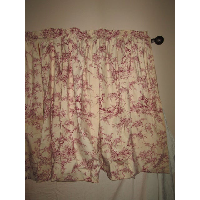 Vintage French Red and White Toile Curtains, Panels and Fabric Chairish