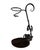 Great vintage wrought iron wine decanter stand featuring twisted vine and leaf details along the central stem.