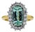 Late 20th Century Platinum & 18k Tourmaline Ring, Size 5 For Sale