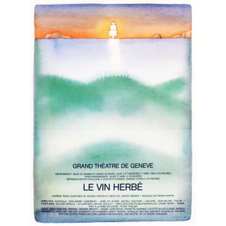 1982 Original Swiss Theatre Poster, Le Vin Herbé, Grand Théatre De Geneve For Sale