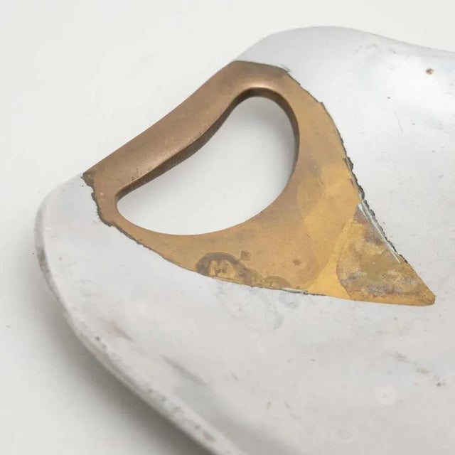 Mid-Century Modern Decorative Metal Tray, 1950s For Sale - Image 6 of 10