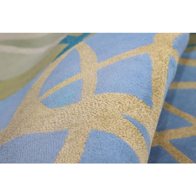 Textile Vintage Chinese Hooked Rug, 09'01 X 09'01 For Sale - Image 7 of 11