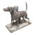 Large Vintage French-Style Cast Iron "Snuggling Dogs" Garden Statue For Sale