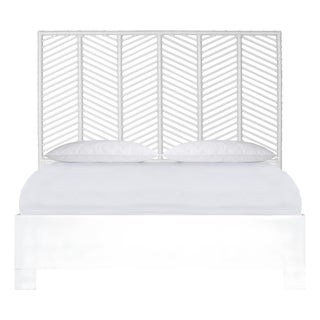 Liam Platform Bed Double - White For Sale