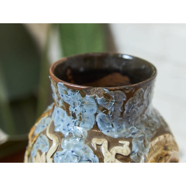 Asian Late 19th Century Qing Qianlong Style Dragon Vase With Turquoise Glaze For Sale - Image 3 of 5