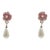 Vintage Circa 1990 Napier Resin Flowers & Faux-Pearl Pierced Earrings - 2 Pieces For Sale