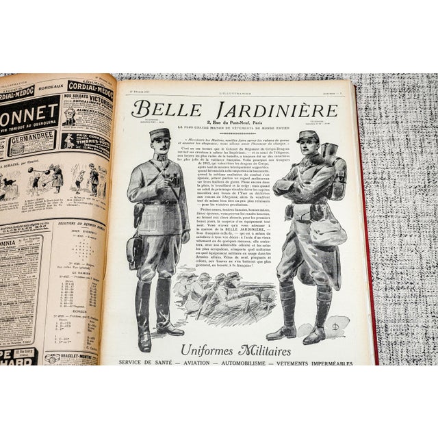 1910s Rare 1915 l'Illustration French France World War I Photos Illustrations Advertising Antique Oversized Book For Sale - Image 5 of 17