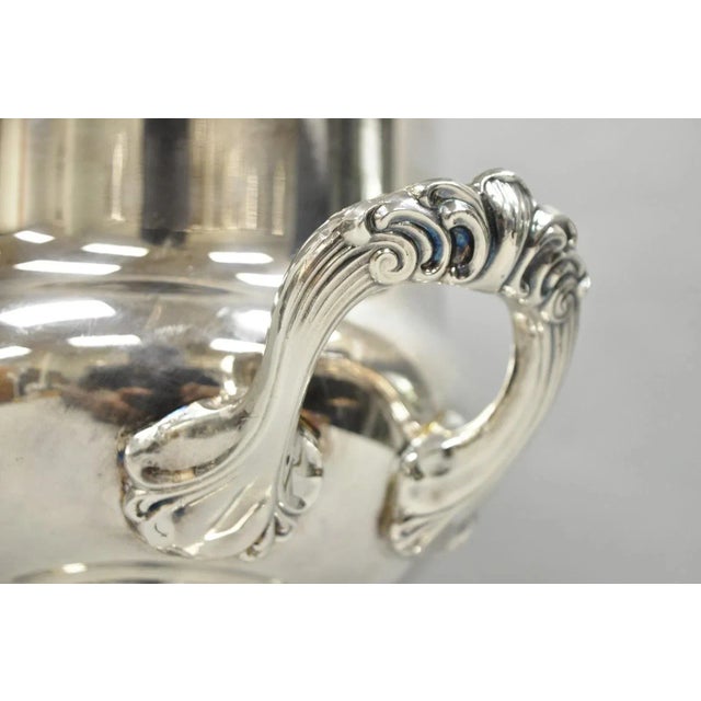 Silver Vintage Victorian Silver Plated Trophy Cup Urn Bar Champagne Chiller Ice Bucket For Sale - Image 8 of 10
