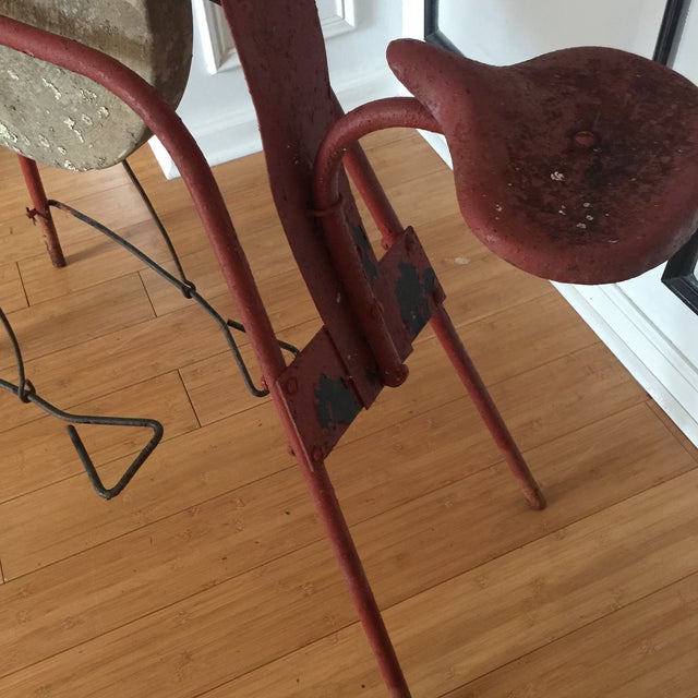 Red Blacksmith Pedal Grinding Wheel Chairish